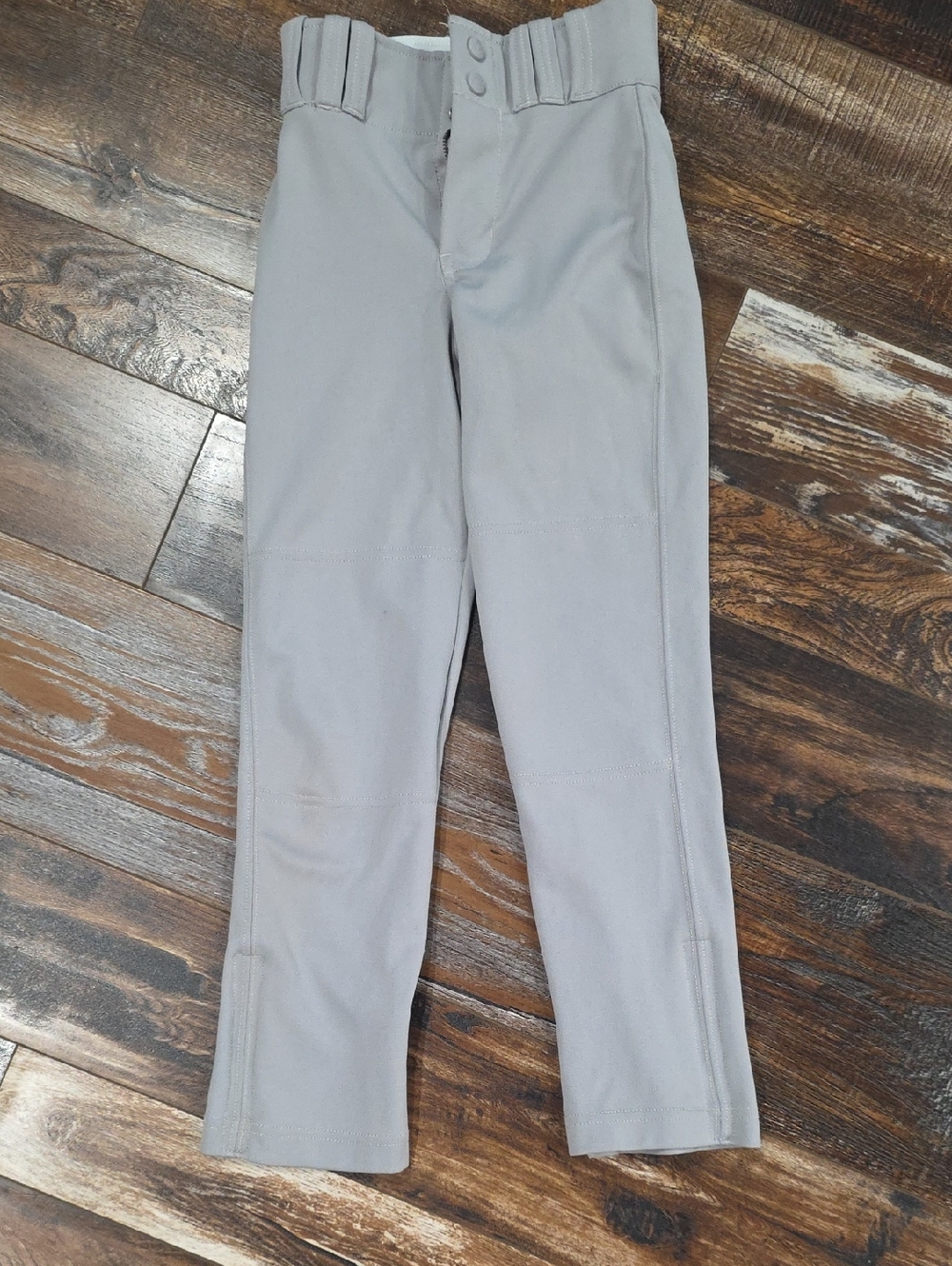 Boys Youth Light Gray Stretch Baseball Pants